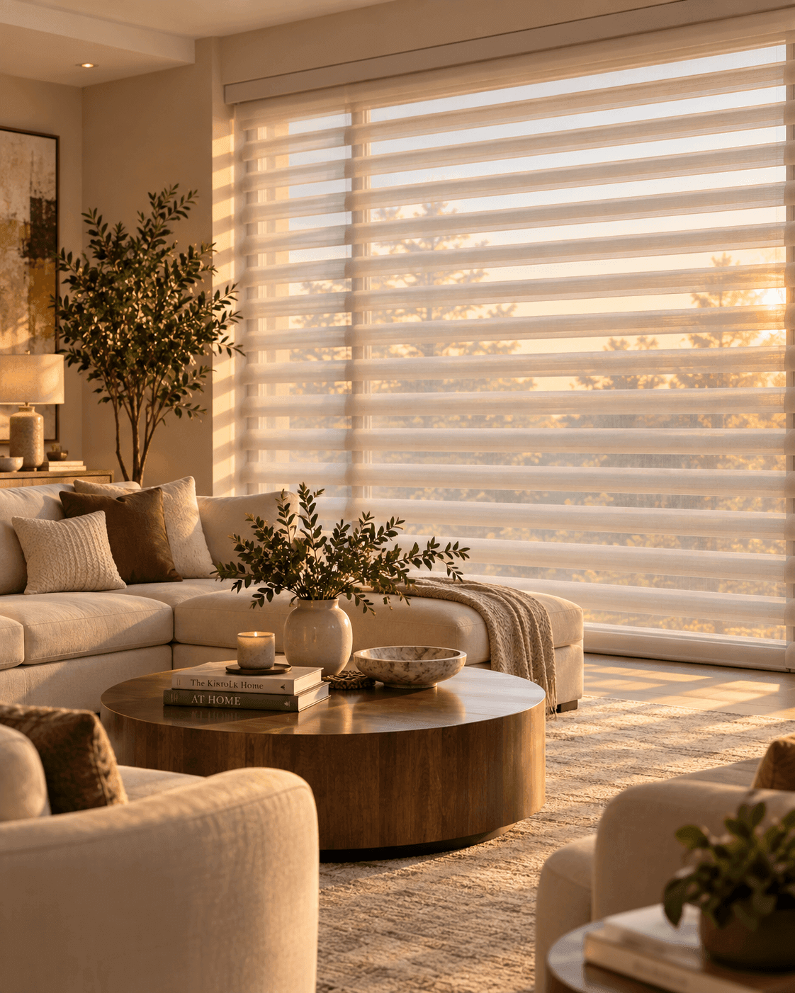 Shangri-La blinds in a living room window