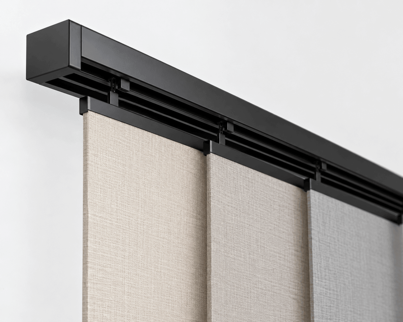 Matte black panel track