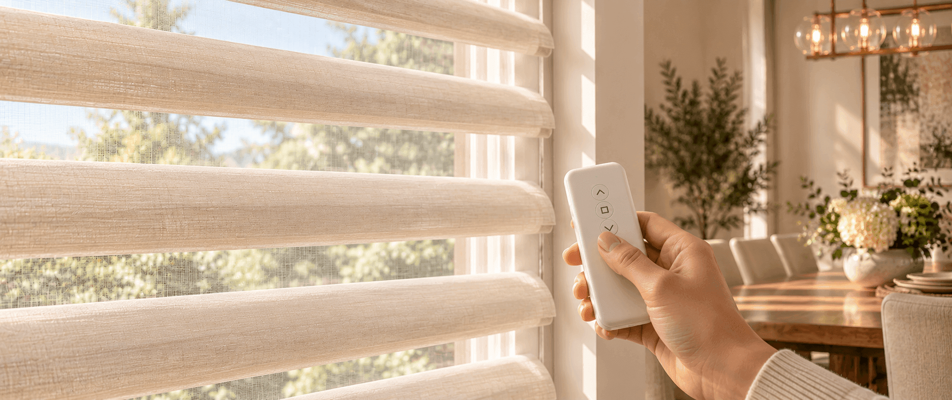 Shangri-La Blinds Motorized Remote control