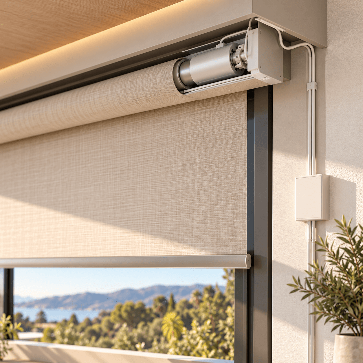 Hardwired motorized blinds