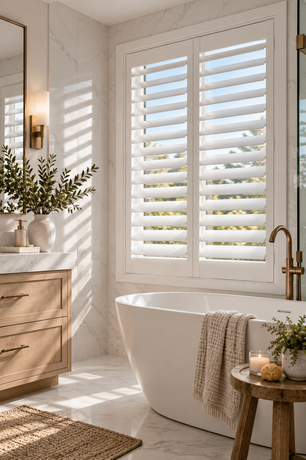 Poly plantation shutters