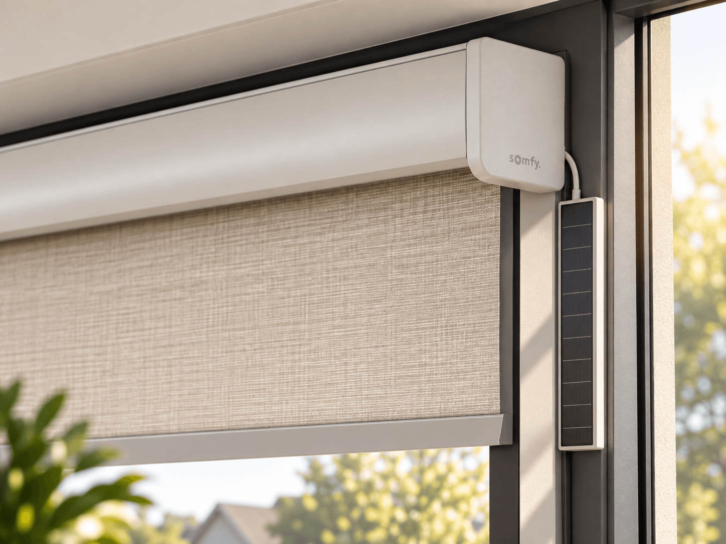 Solar charging motorized blinds